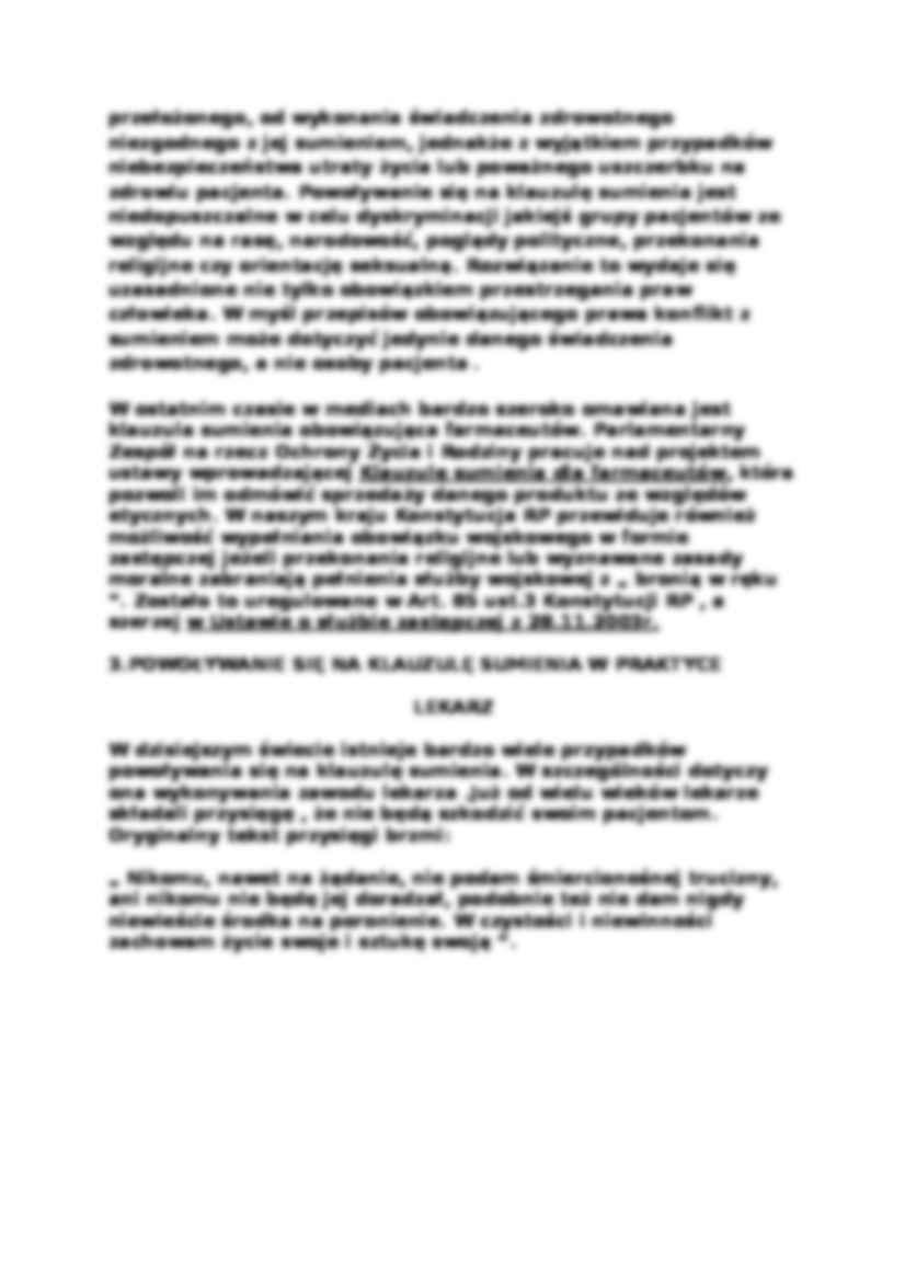 Referat - klauzula sumienia - strona 2