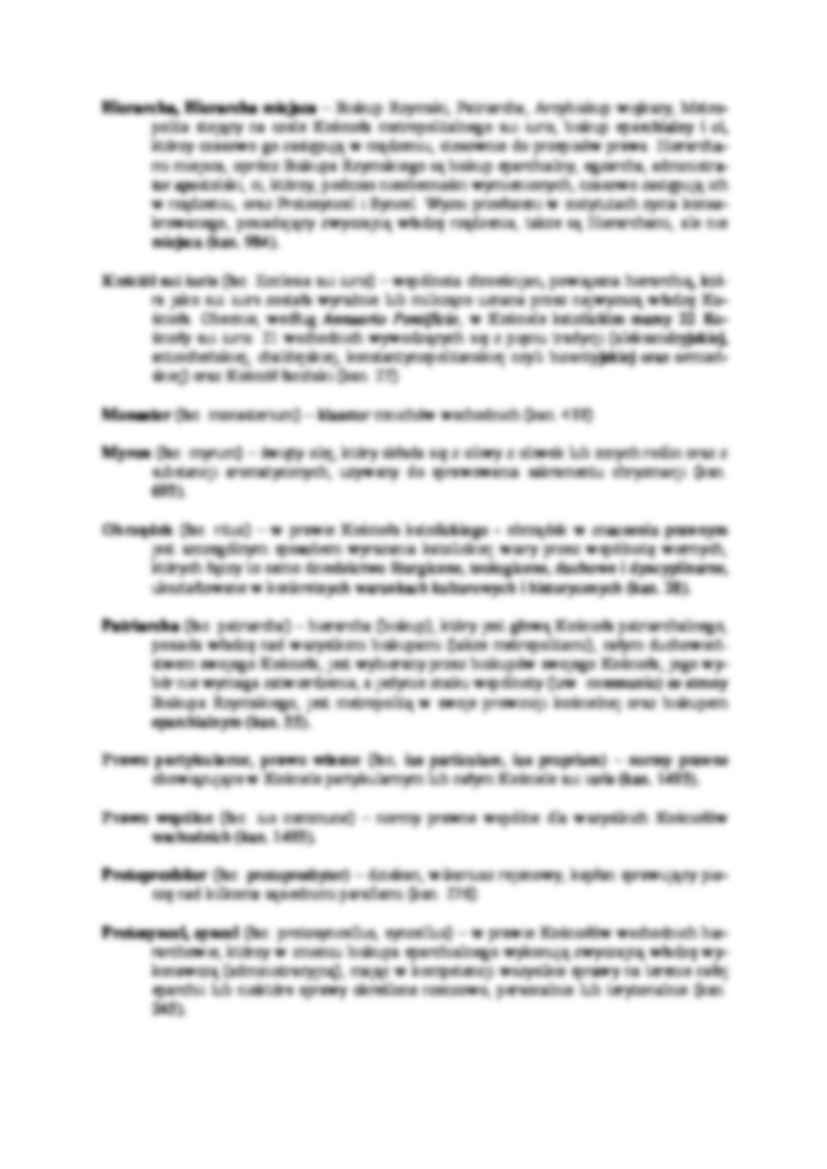 Prawo Katolickich Kościołów Wschodnich - słownik 2 - strona 2