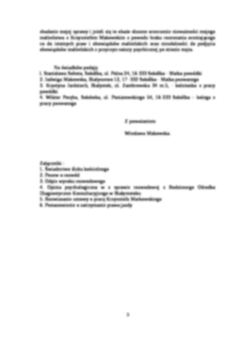 Przykład skargi - Nieważność małżeńska - strona 3