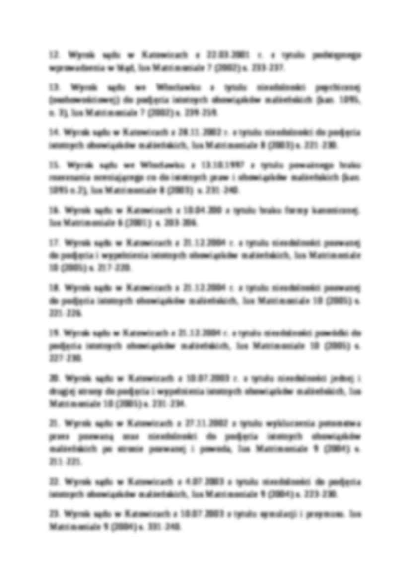 Spis orzeczeń - omówienie - strona 2