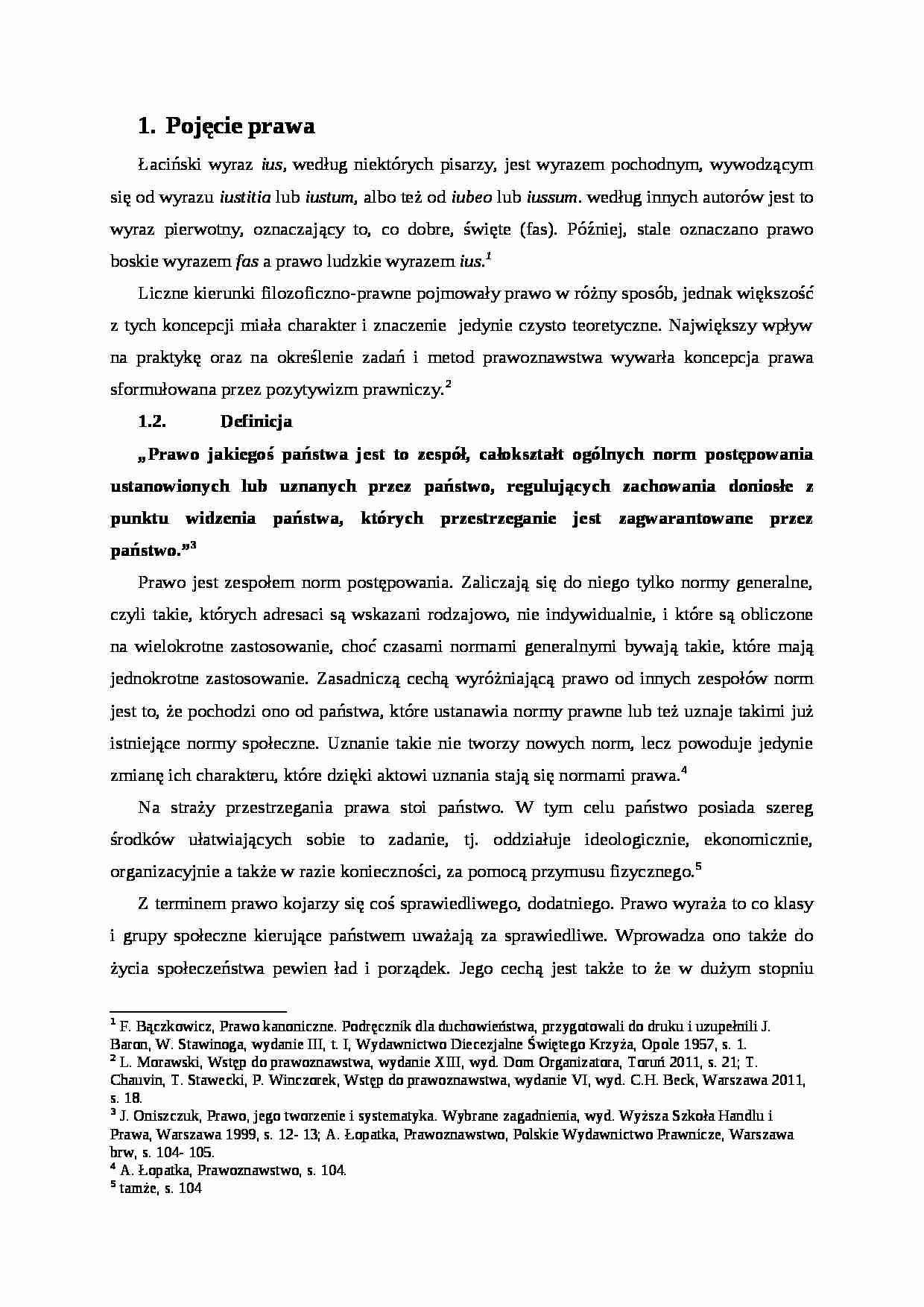 Pojęcie prawa - omówienie - Pozytywizm prawniczy - strona 1