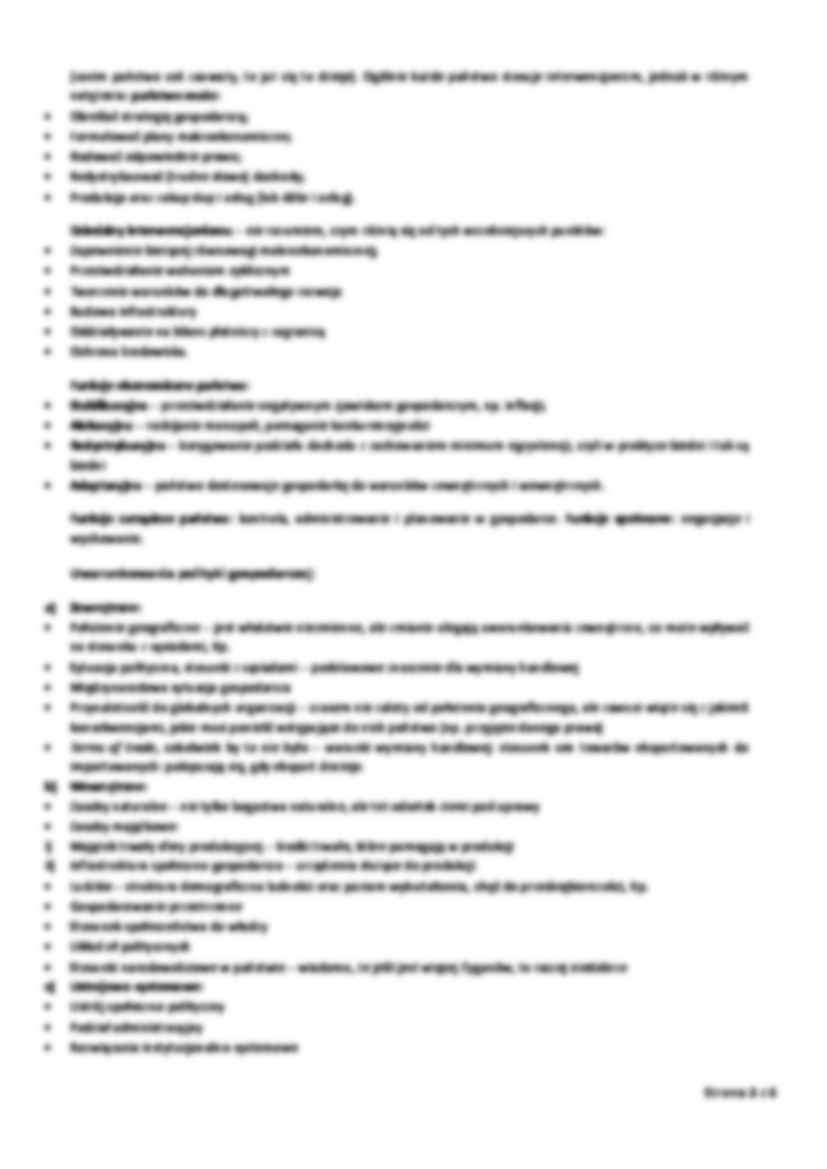 Polityka gospodarcza - wykład z głównych pojęć - strona 2