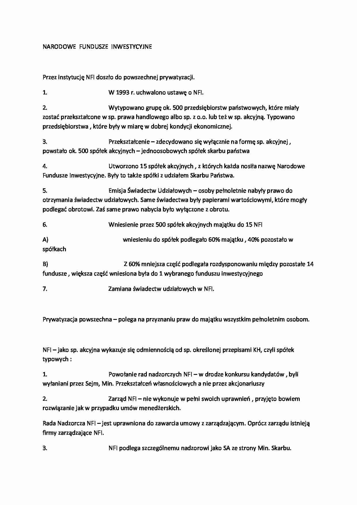 Narodowe fundusze inwestycyjne - wykład - strona 1