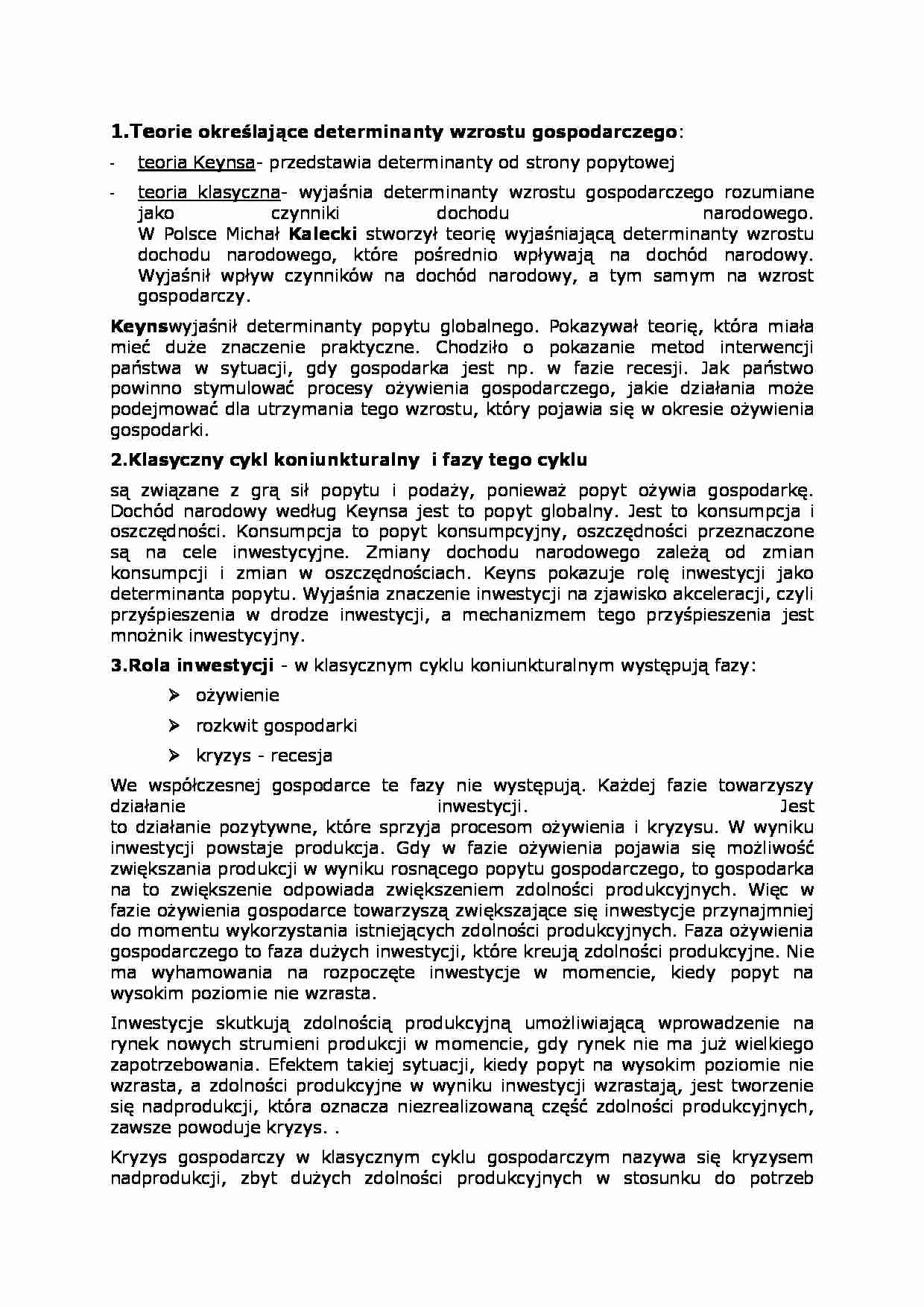 Rola inwestycji - wykład - strona 1