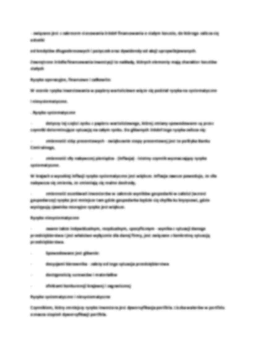 Ryzyko inwestycyjne - wykład - strona 3