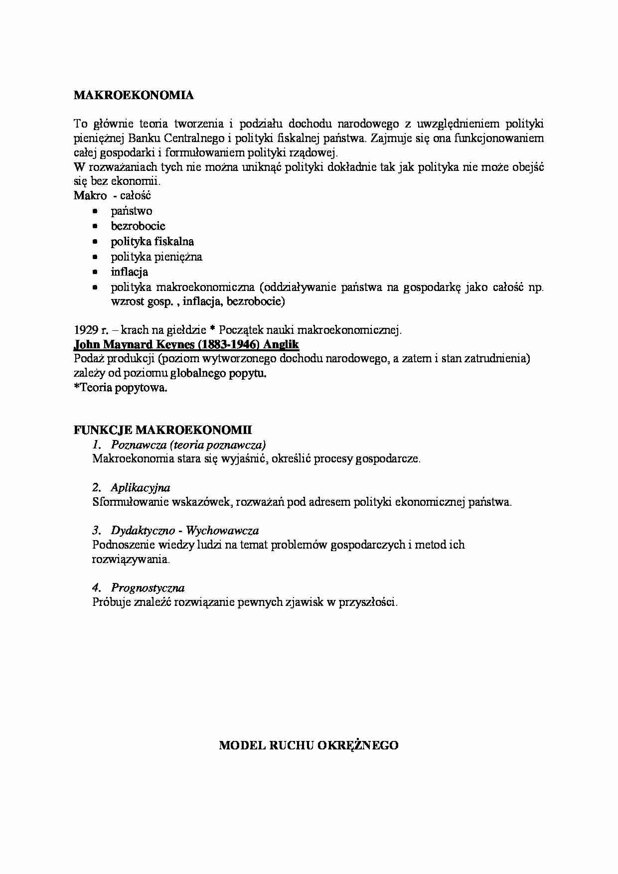 ćw.1 funkcje makroekonomii - strona 1