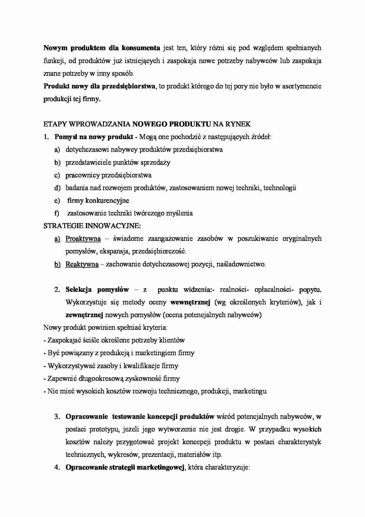 Marketing - wykład 8 , (sem III) - strona 1
