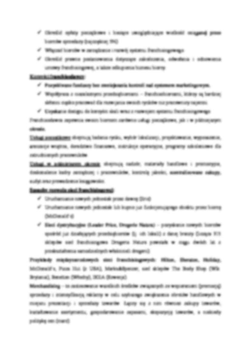 Formy handlu detalicznego - omówienie  (sem III) - strona 3