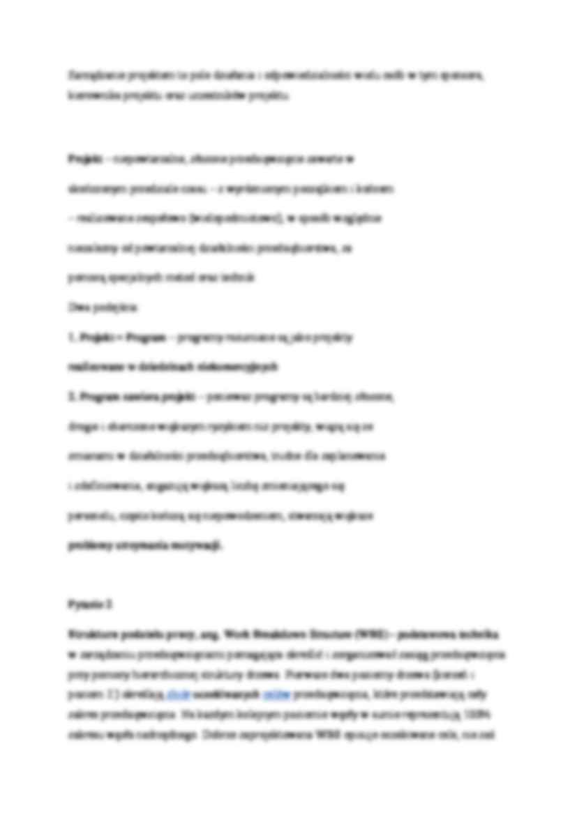 Zarządzanie projektami - pytania (sem IV) - strona 2