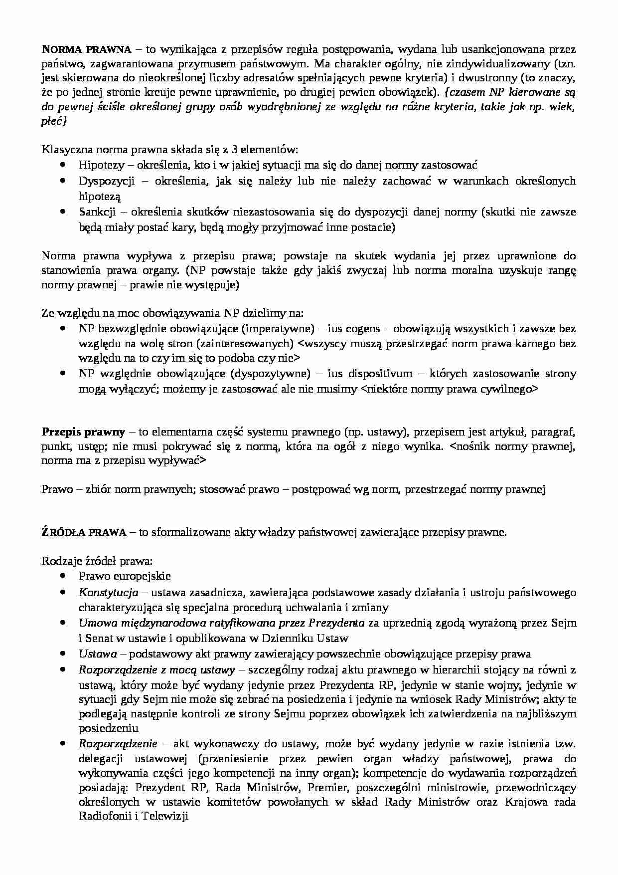 Podstawy prawa cywilnego - zbiór zagadnień - strona 1