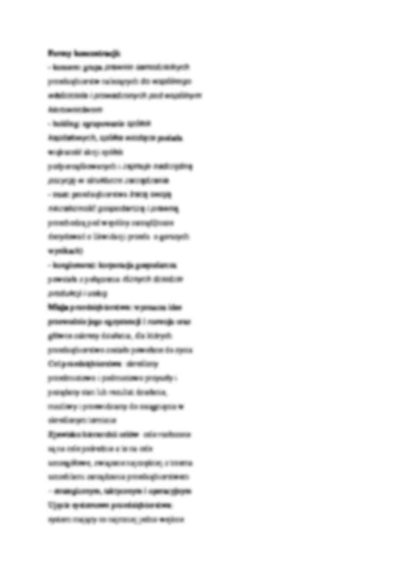 Przedsiębiorstwo  formy współpracy, misja, cel i podsystemy, (sem. IV) - strona 2