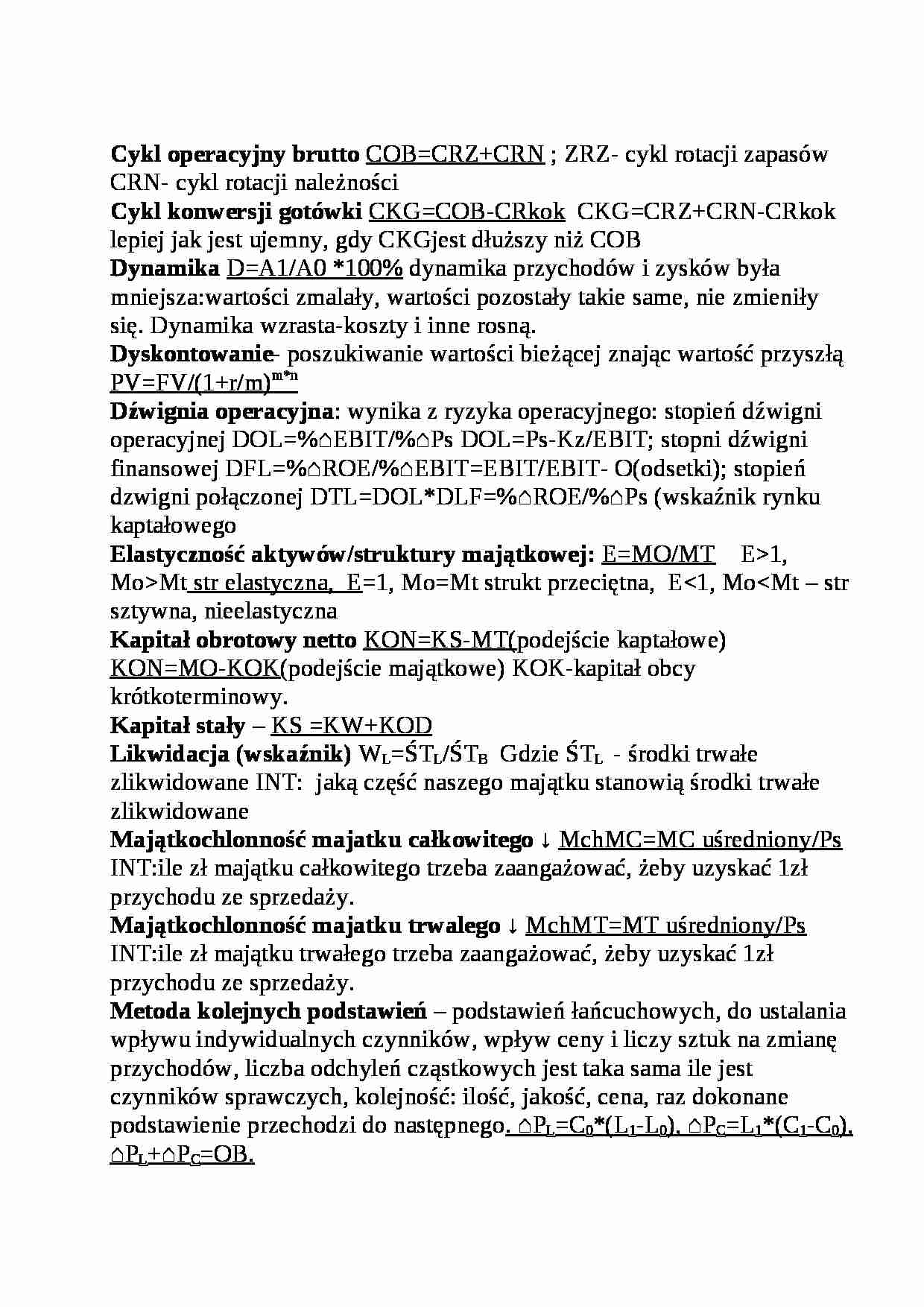 Wzory, (SEM IV) - strona 1