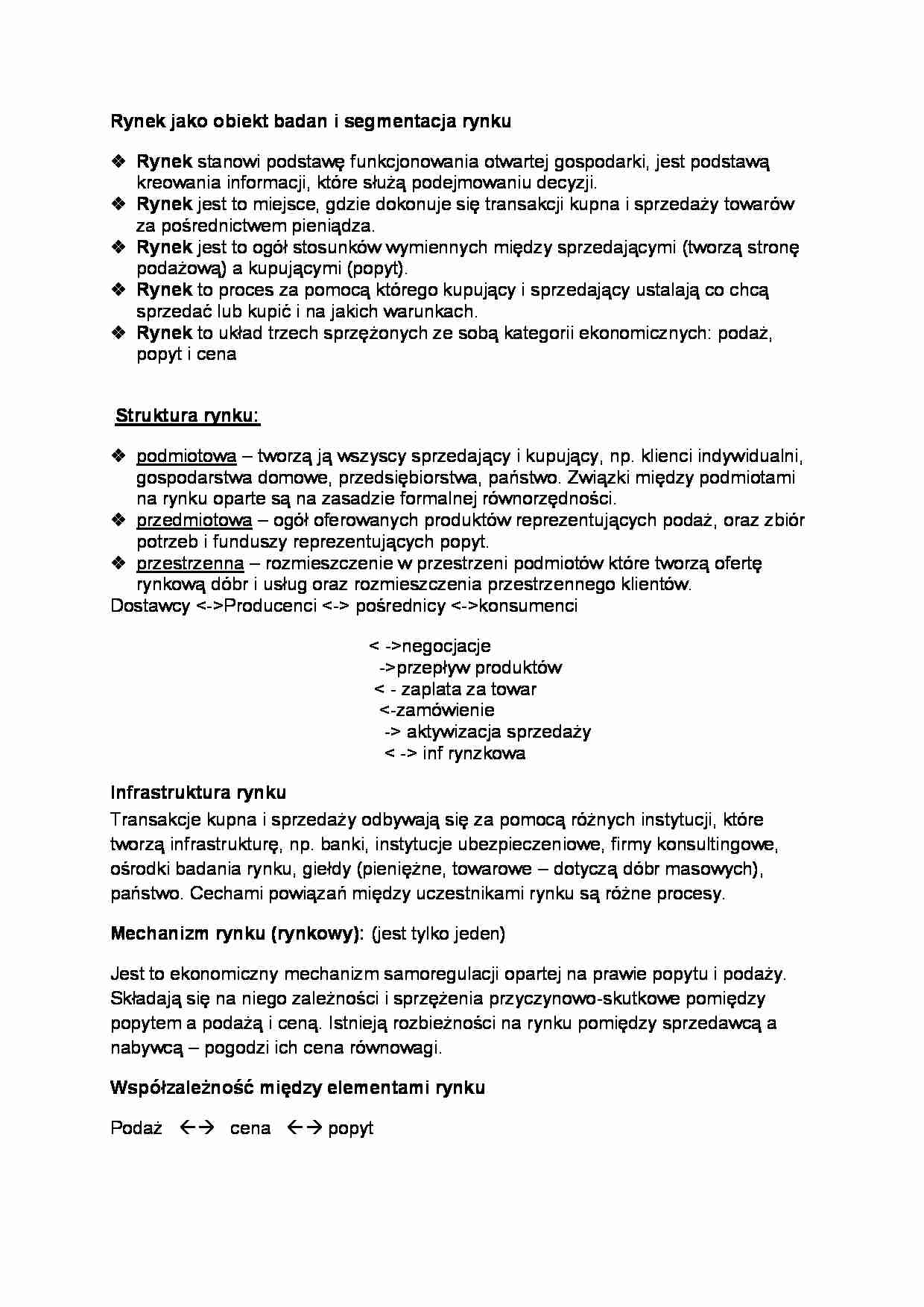 Rynek, (sem IV) - strona 1