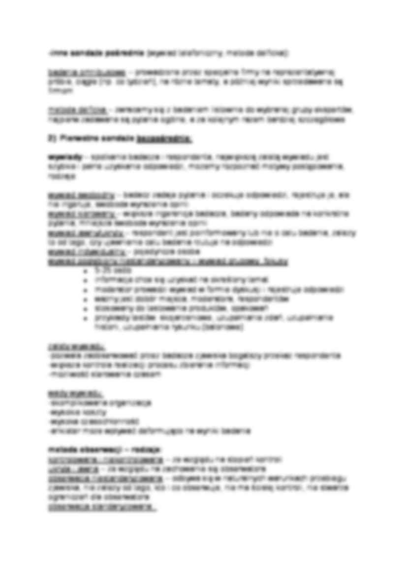 Zbieranie danych pierwotnych pomiary, (sem IV) - strona 2