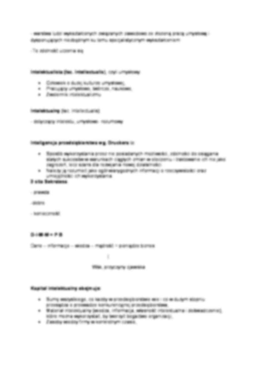Kapitał intelektualny - wykład 1, (sem IV) - strona 2