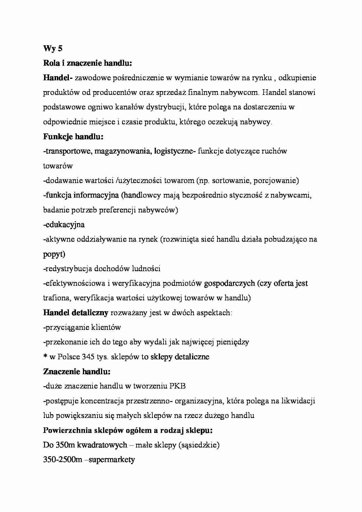 Marketing usług - wykład 5(sem.VI) - strona 1