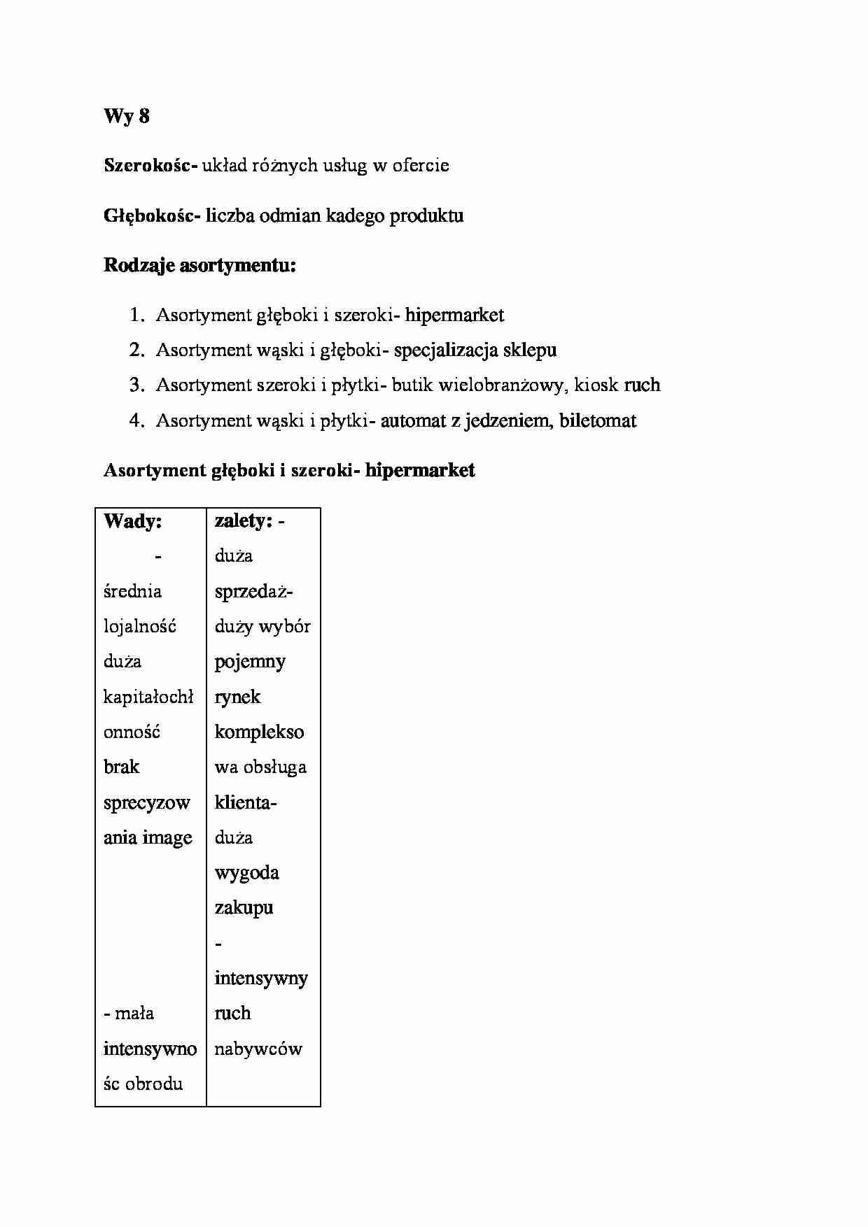 Marketing usług - wykład 8 (sem.VI) - strona 1