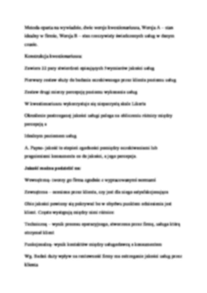 Marketing usług - wykład 11 (sem.VI) - strona 2