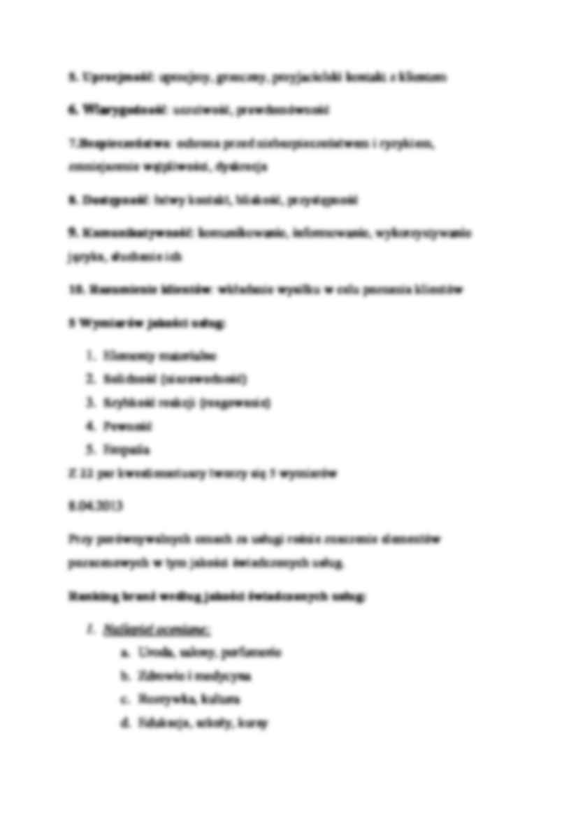 Marketing usług - wykład 12 (sem.VI) - strona 2