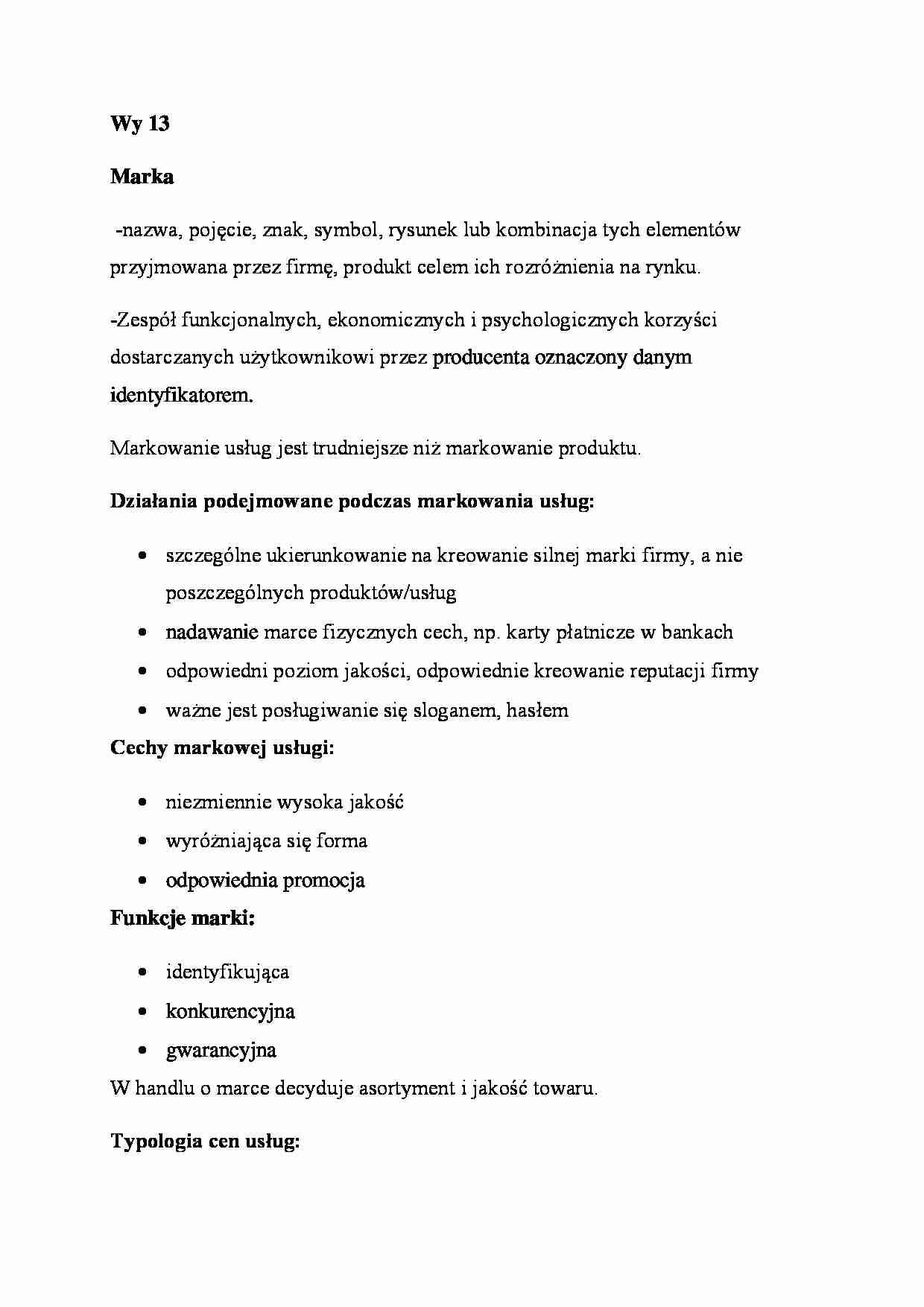 Marketing usług - wykład 13 (sem.VI) - strona 1