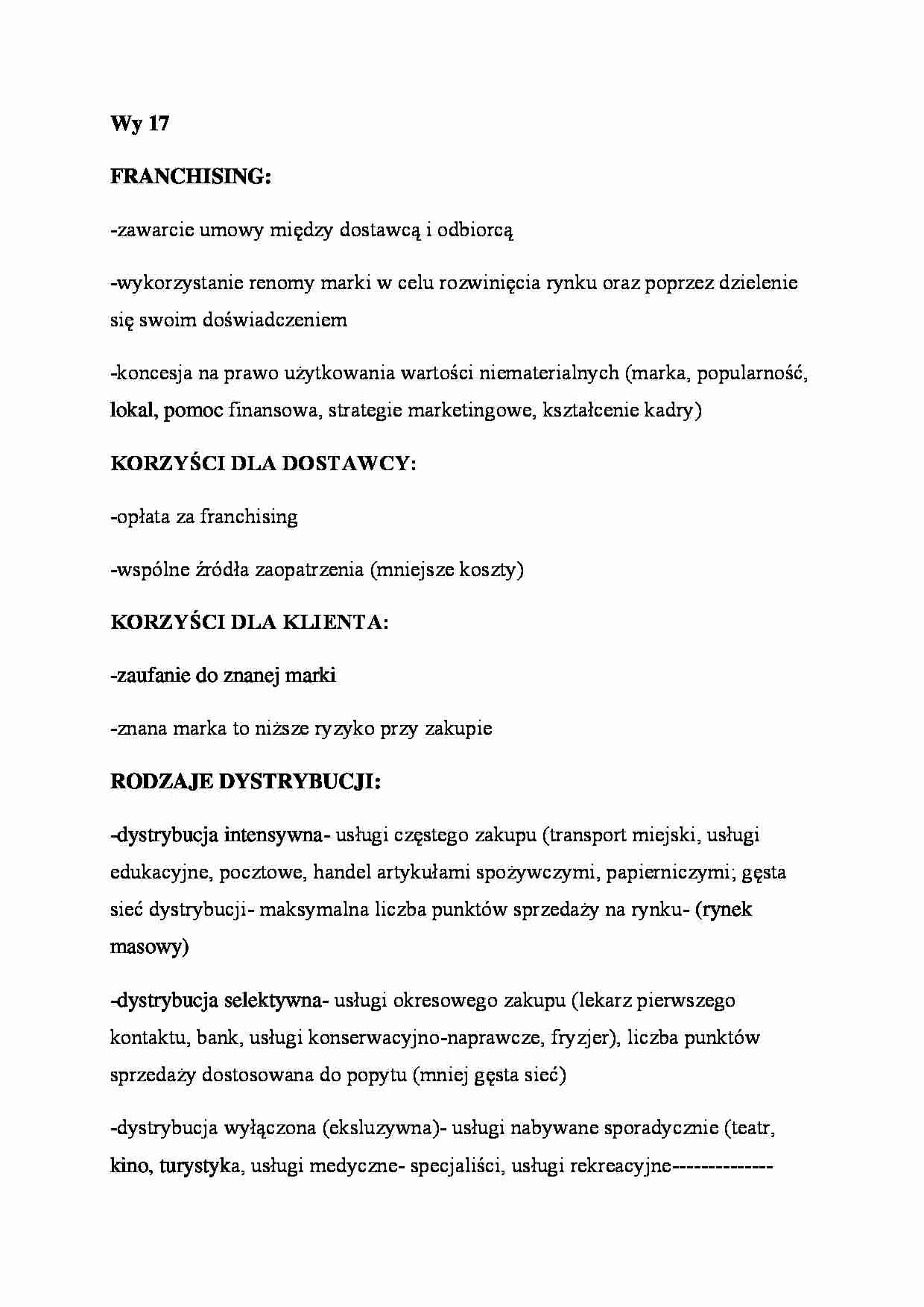 Marketing usług - wykład 17 (sem.VI) - strona 1