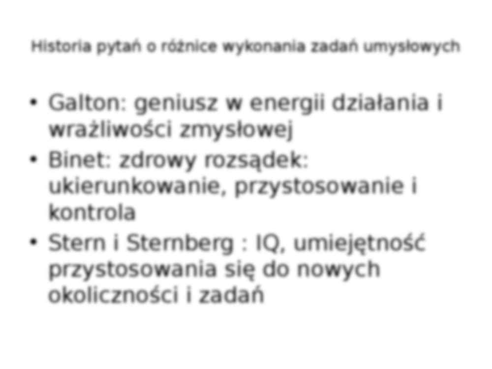 inteligencja -psychologiczne podstawy edukacji - prezentacja - strona 2