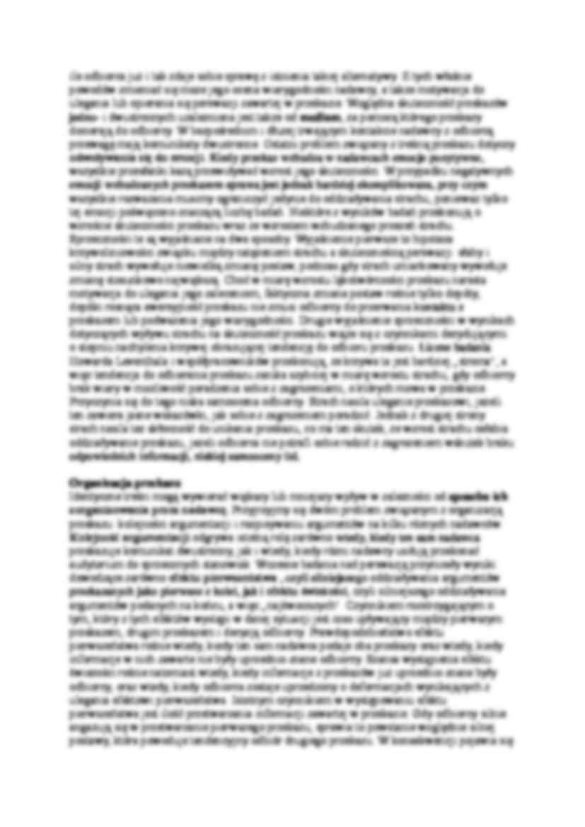 Wyznaczniki skutecznej perswazji - wykład - strona 3