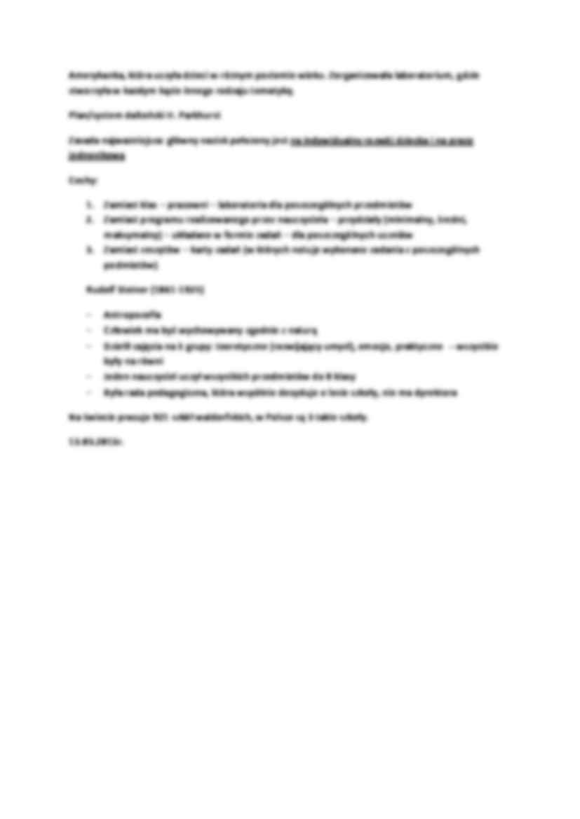 Szkoła tradycyjna i twórcy nowego wychowania - wykład - strona 3