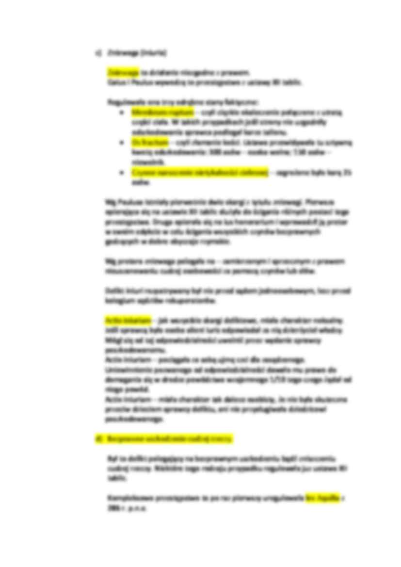 Kradzież, zniewaga, uszkodzenie cudzej rzeczy jako delikty - wykład - strona 2