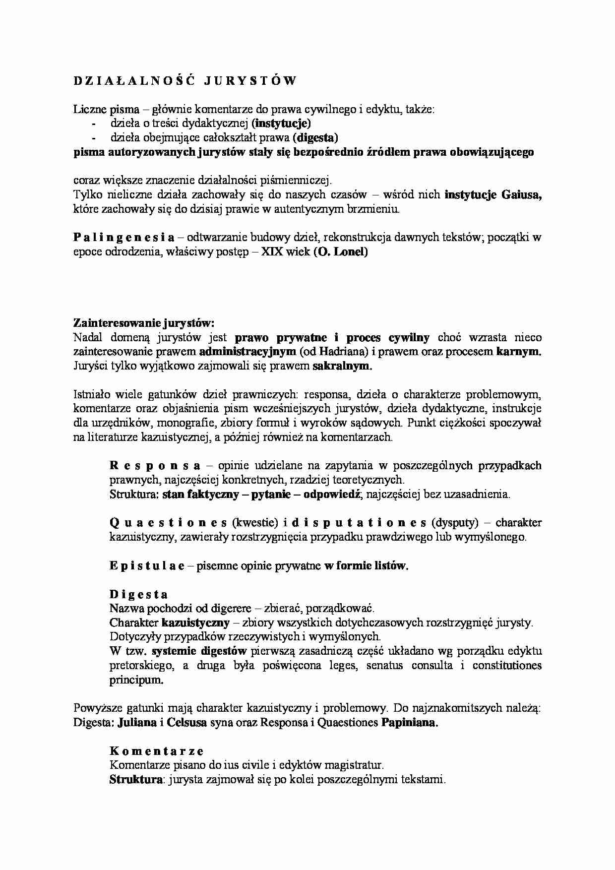 Juryści - charakterystyka i opis  - strona 1