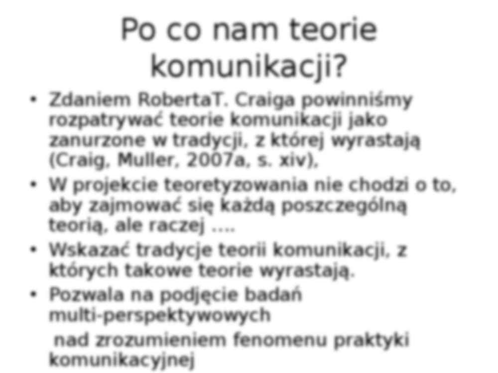 7 tradycji teoretycznych - komunikacja w edukacji: wykład. - strona 2