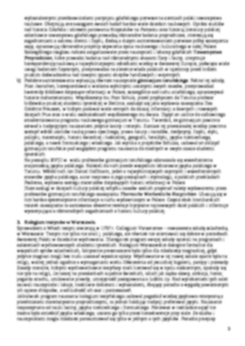 Kultura i szkolnictwo w czasach saskich - wykład. - strona 3