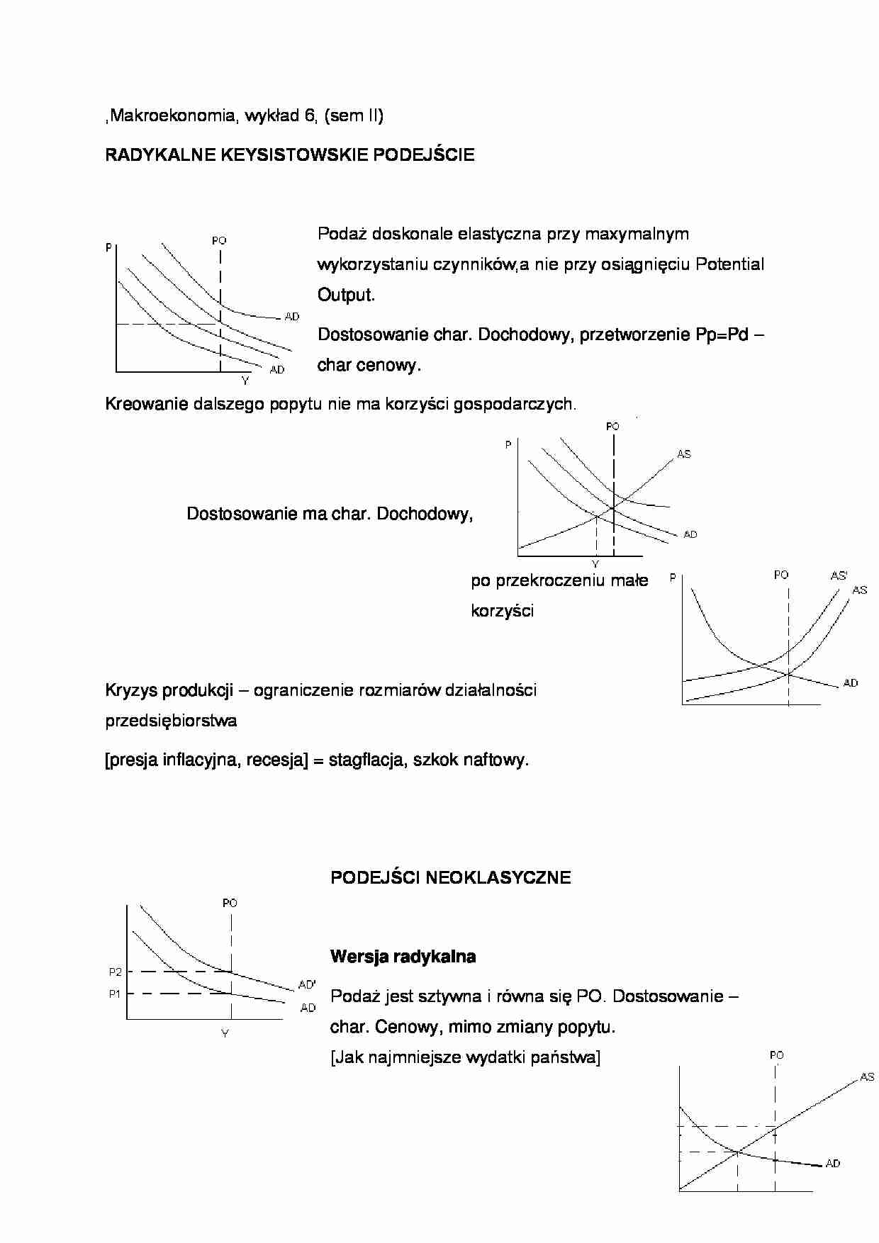 Makroekonomia - wykład 6, (sem II) - strona 1