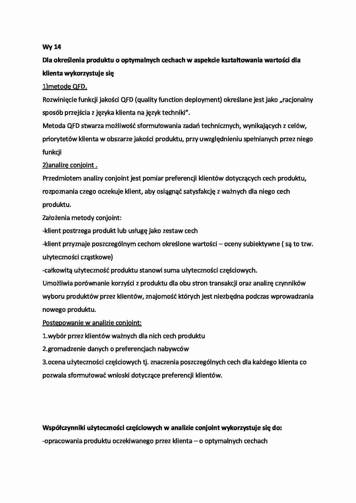 Zarządzanie relacjami z klientem - wykład 14 - strona 1