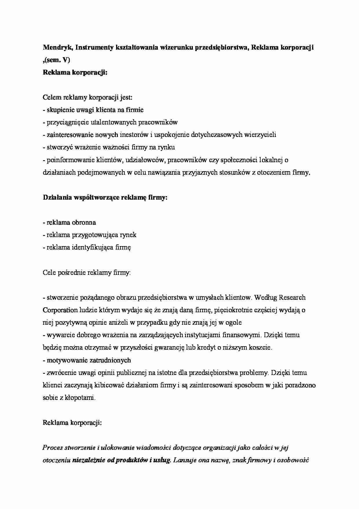 Reklama korporacji - strona 1