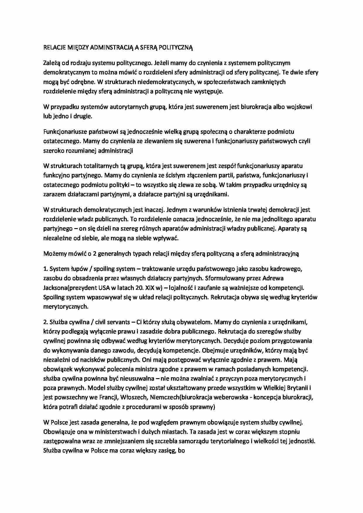 RELACJE MI_DZY ADMINSTRACJ_ A SFER_ POLITYCZN_ - strona 1