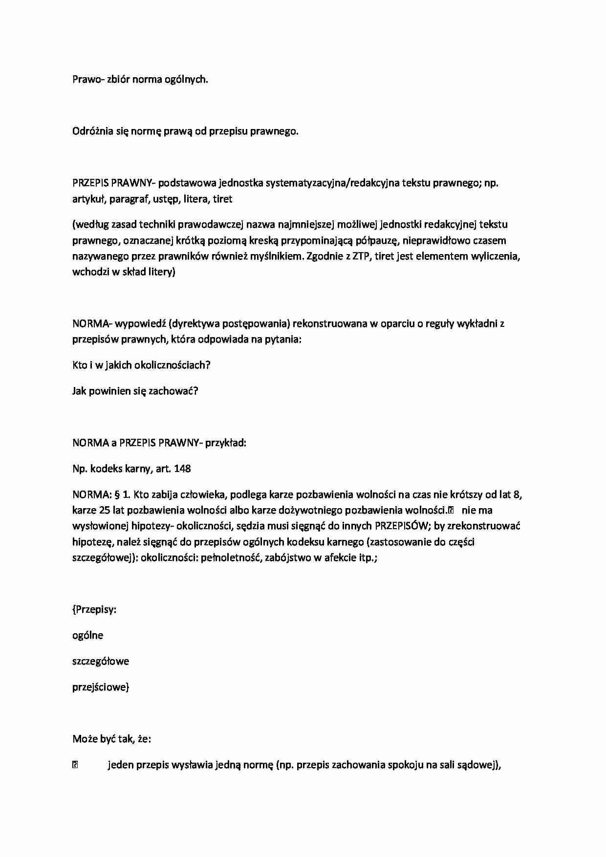 Przepisy prawa-opracowanie - strona 1