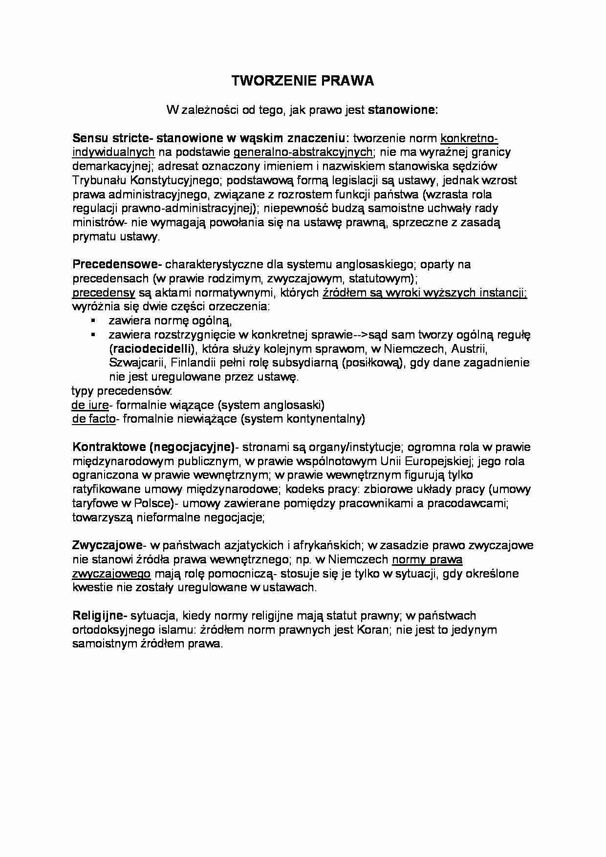 Tworzenie prawa-opracowanie - strona 1