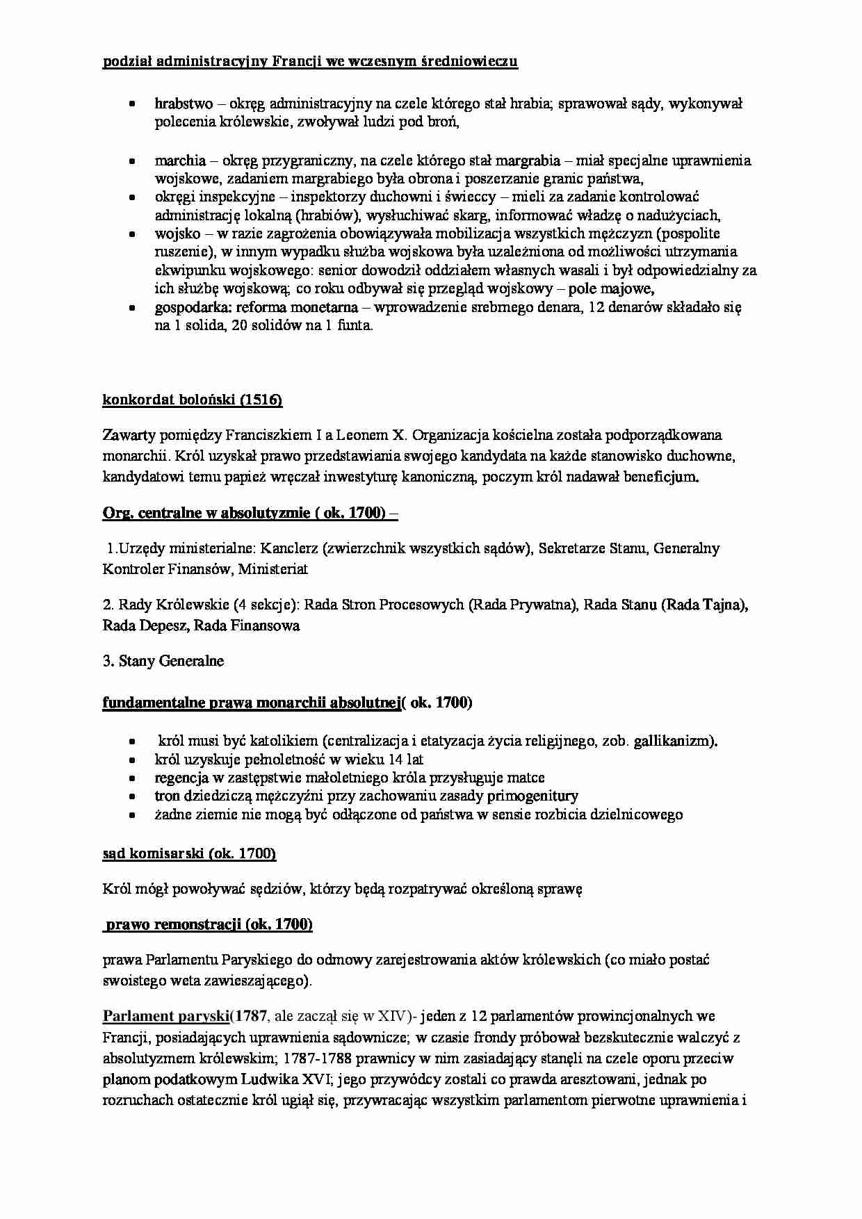 Francja - pytania egzaminacyjne - strona 1