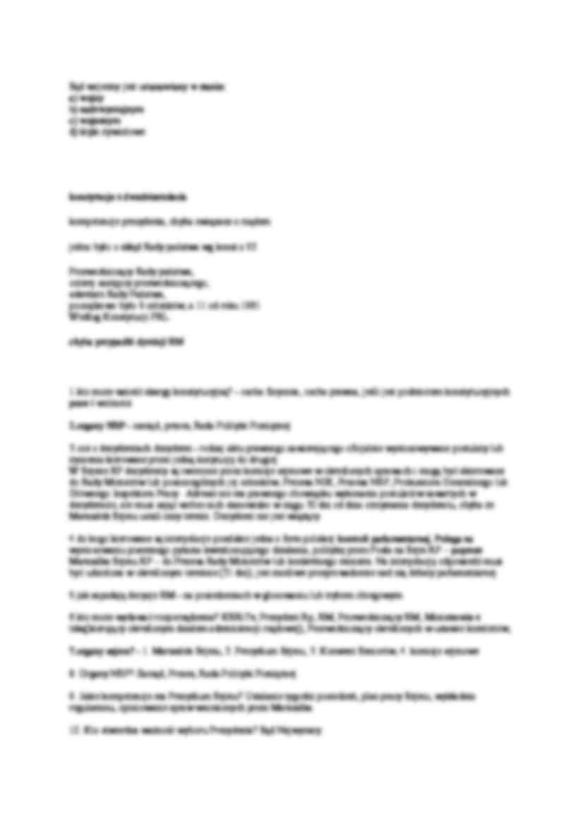 Prawo konstytucyjne - pytania z egzaminu - strona 2