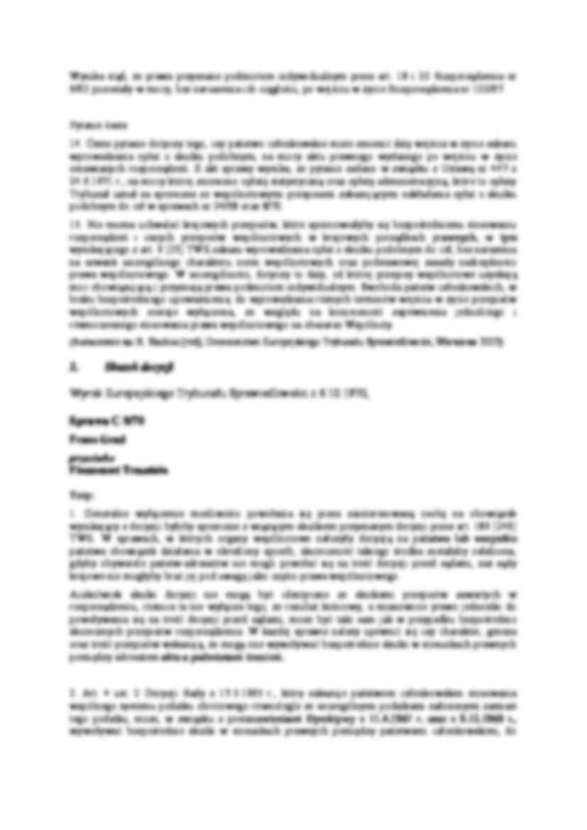 Ćwiczenia, orzeczenia ETS - strona 3