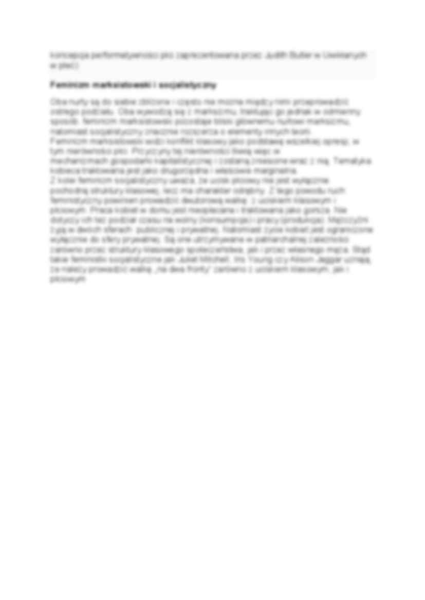 Feminizm i jego odmiany - wykład - strona 2