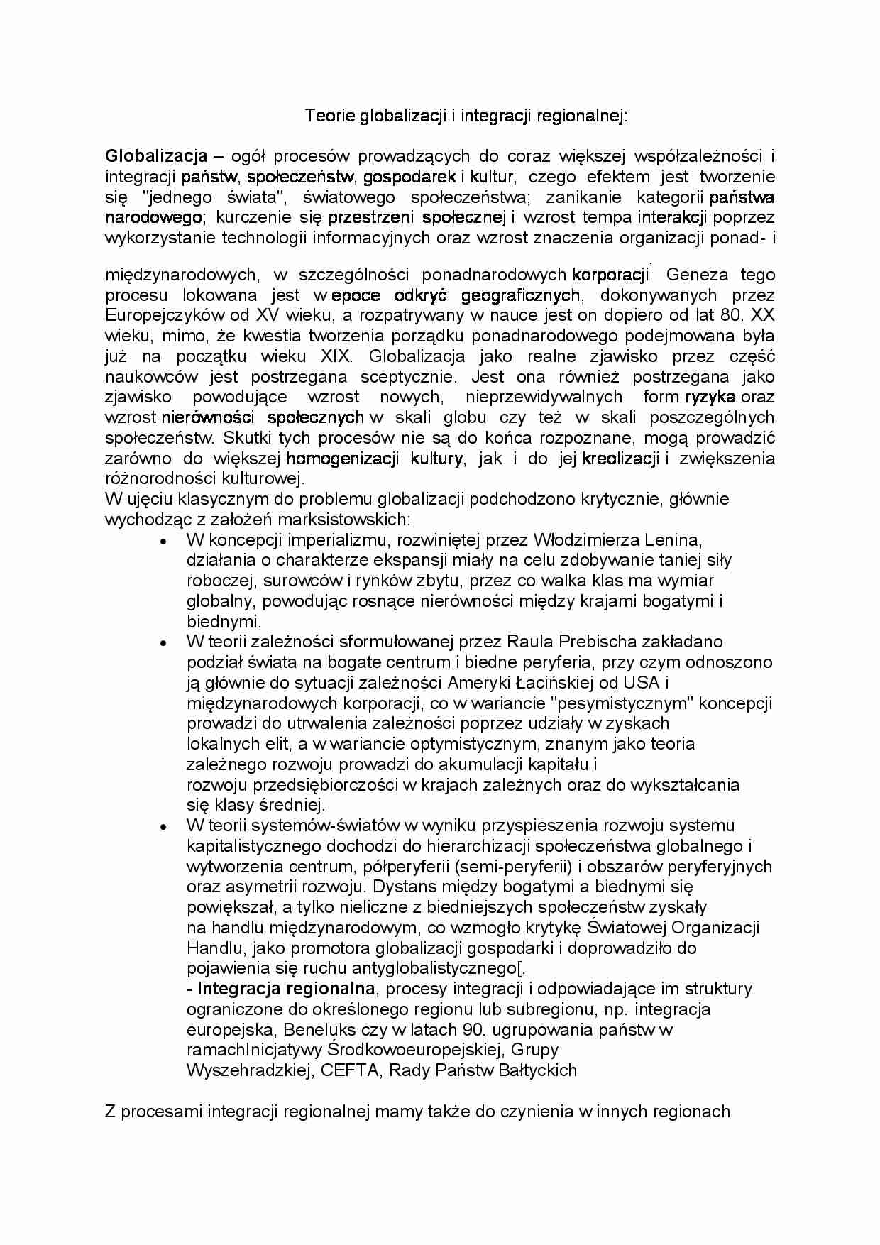 Globalizacja teoria - wykład - strona 1