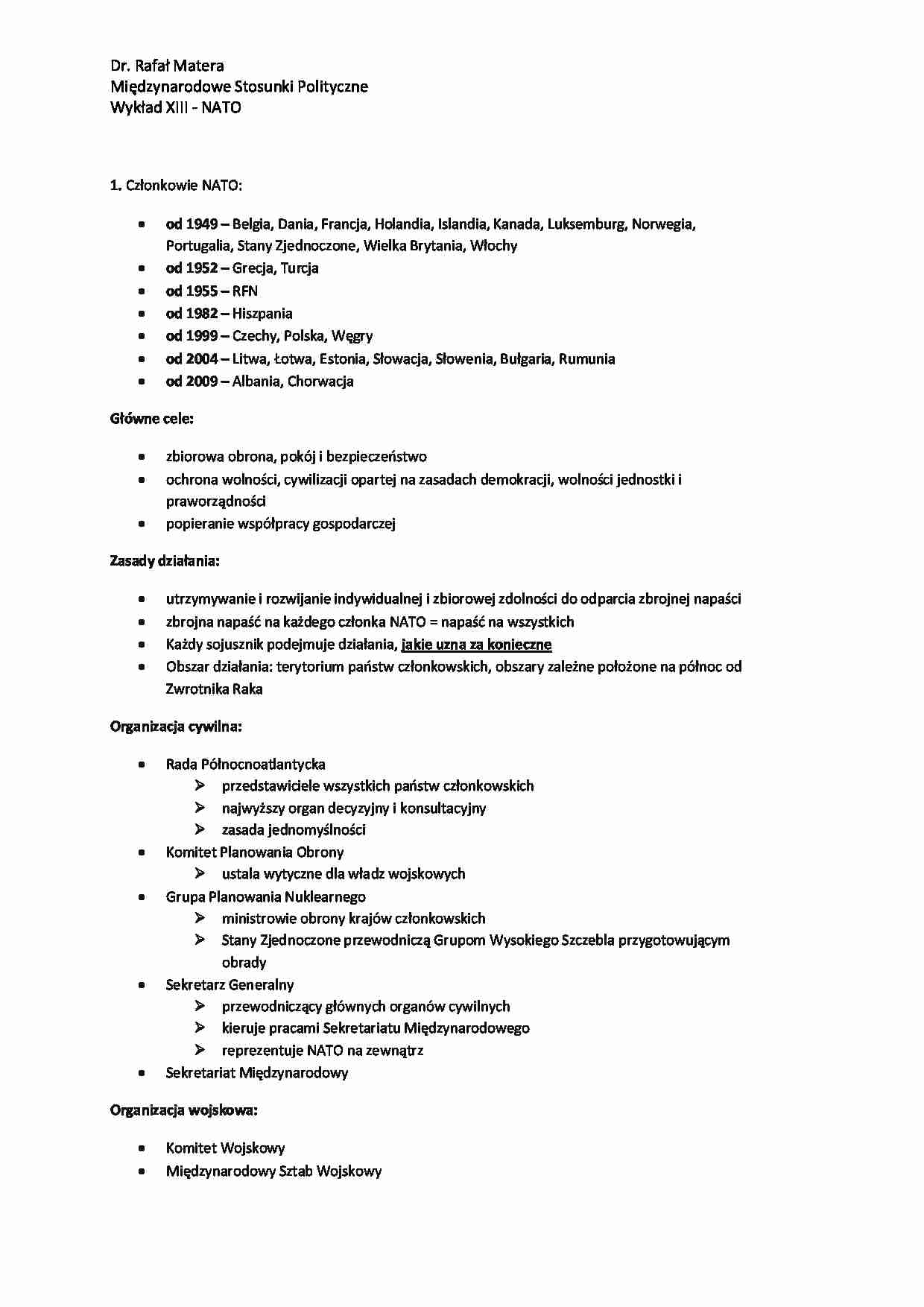 NATO - wykład - strona 1