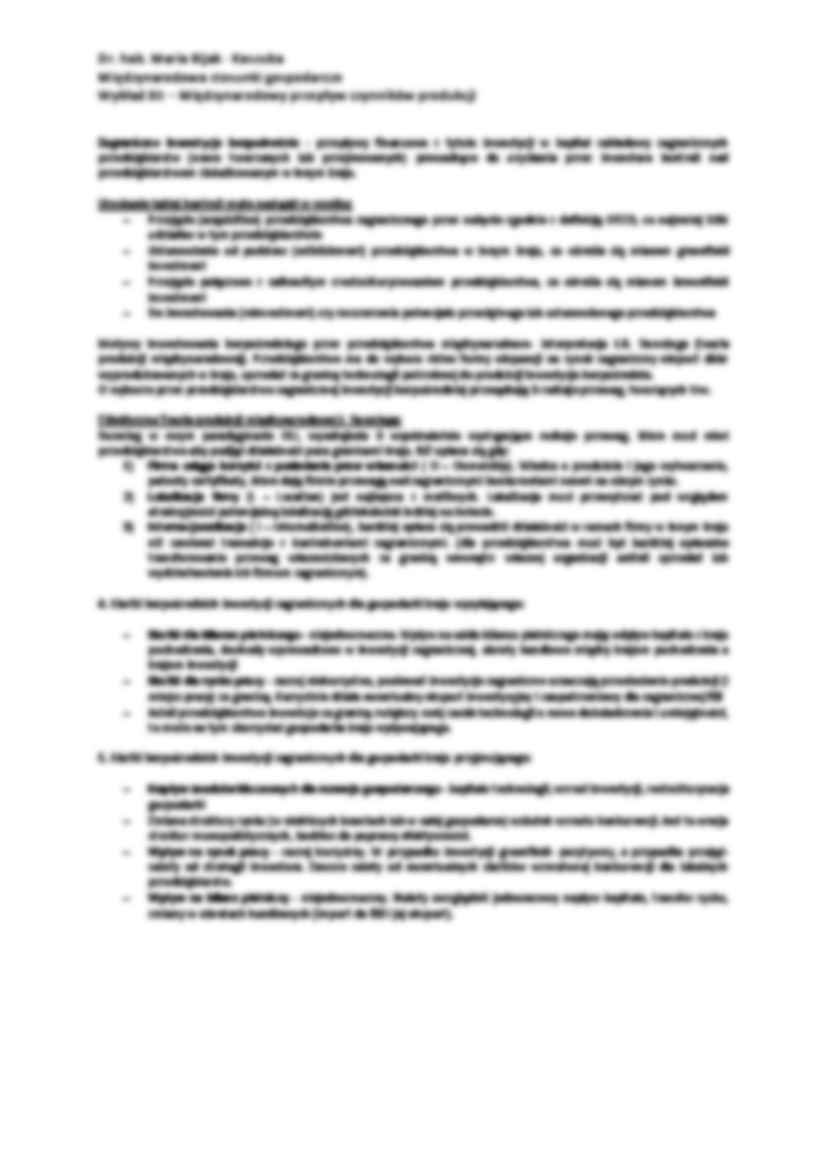 Międzynarodowy przepływ czynników produkcji - wykład - strona 2