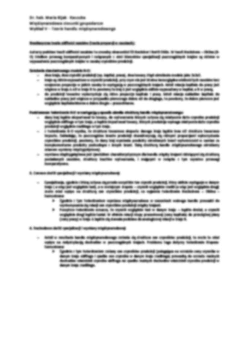 Teorie handlu międzynarodowego - wykład - strona 2