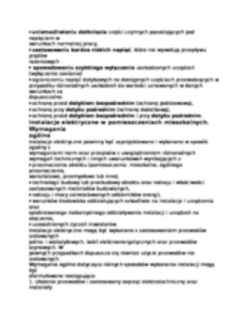 Bezpieczeństwo użytkowania urządzeń elektrycznych - pytania - strona 3