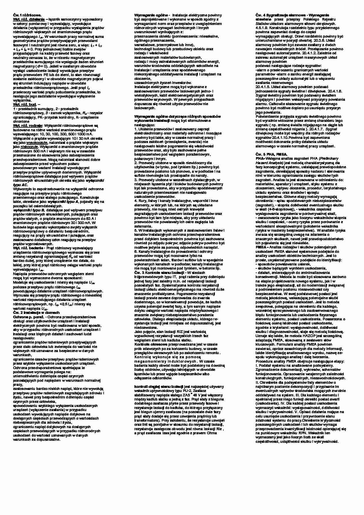 Bezpieczeństwo użytkowania - pytania z zaliczenia laboratorium  - strona 1