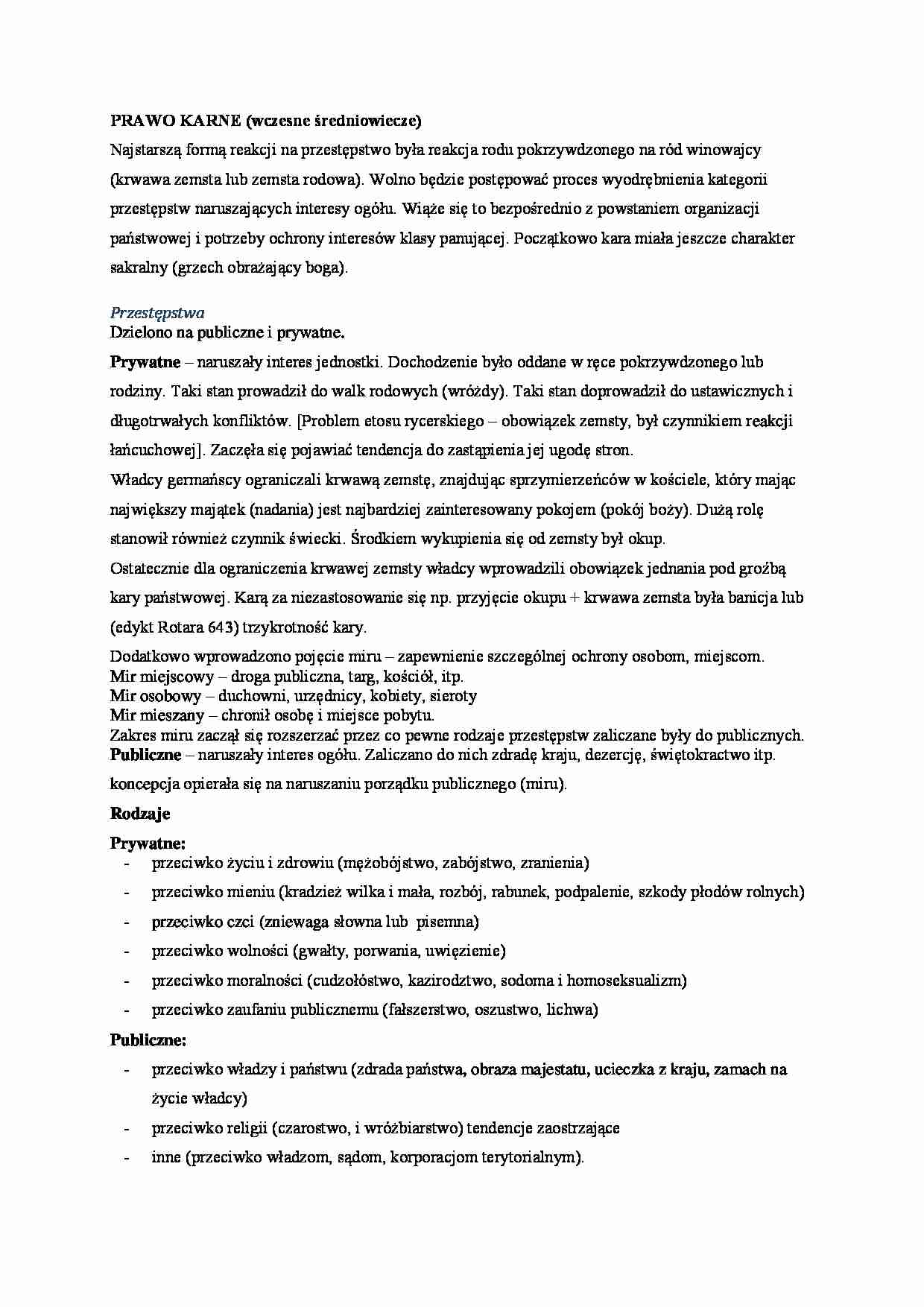 Prawo karne - omówienie - strona 1