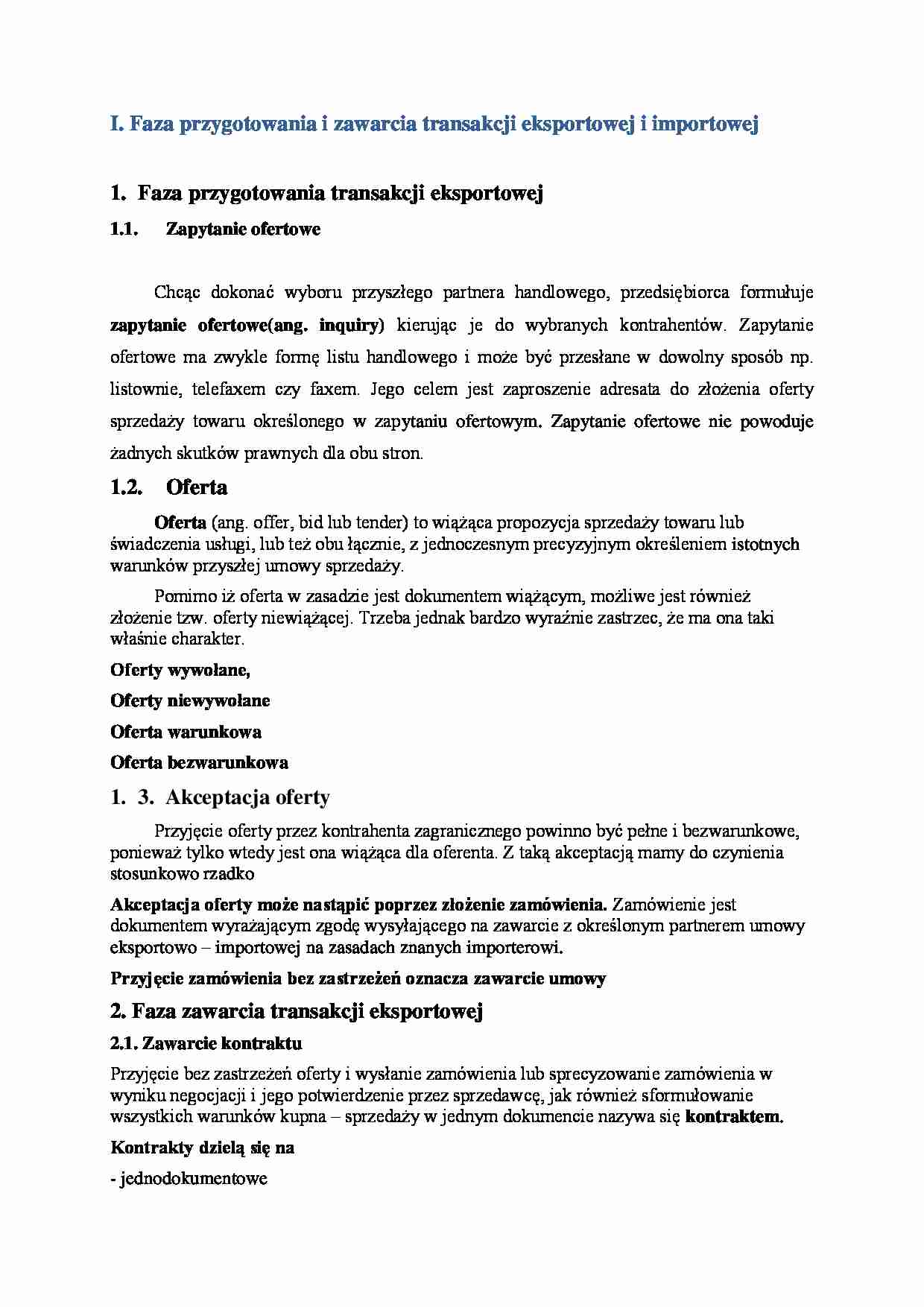 Fazy transakcji - omówienie - strona 1